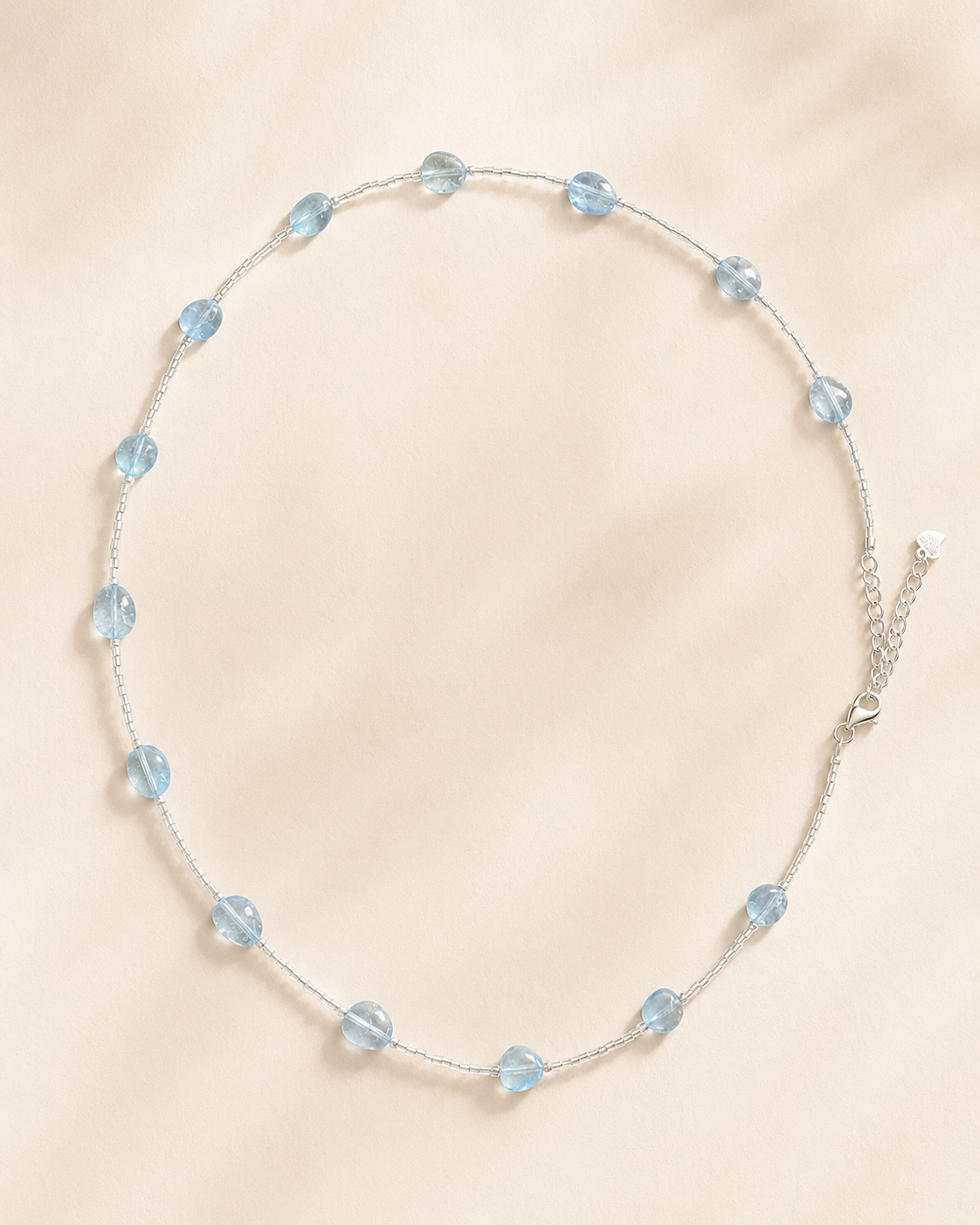 Aquamarine Silver Necklace