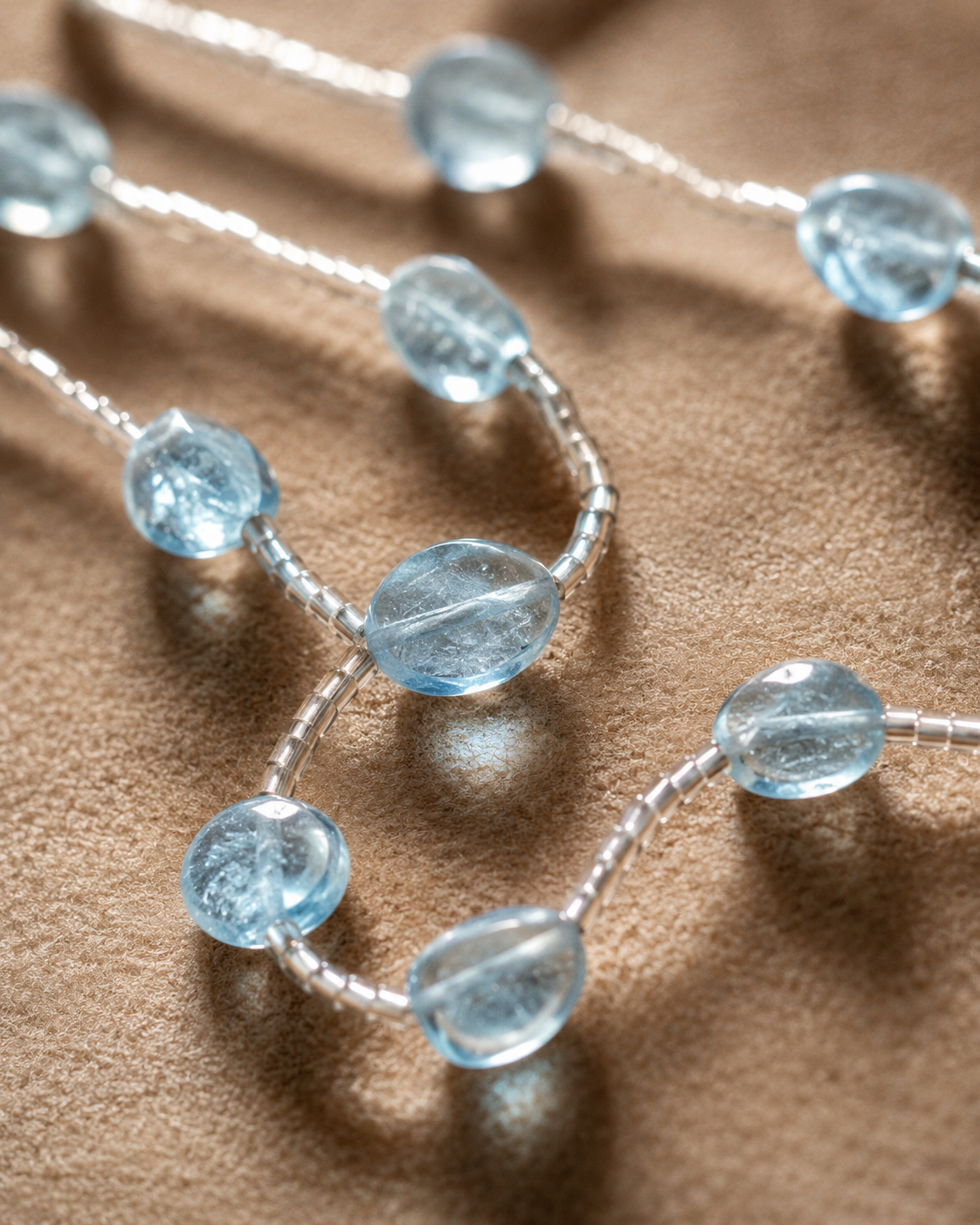 Aquamarine Silver Necklace