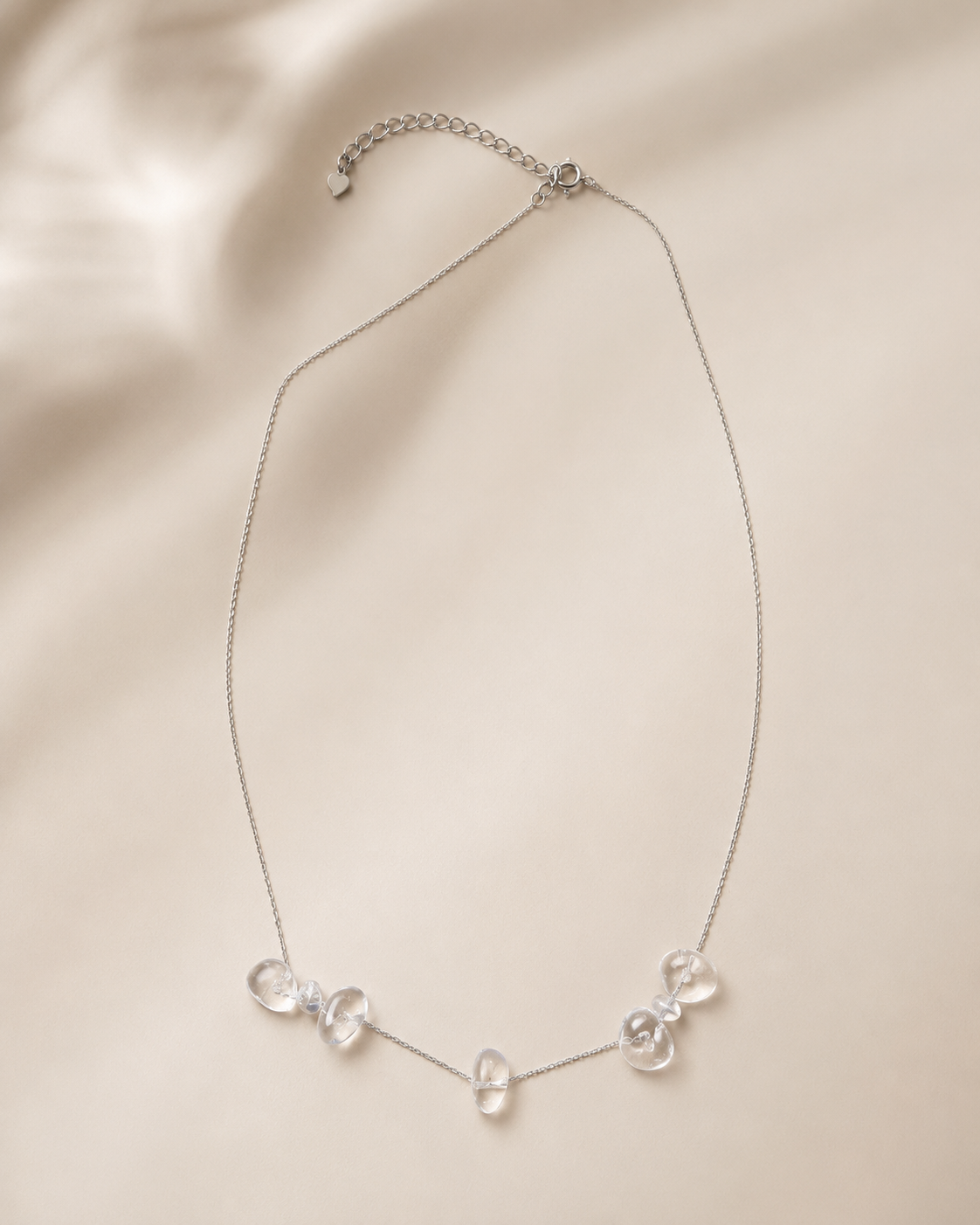 Clear Quartz Silver Necklace