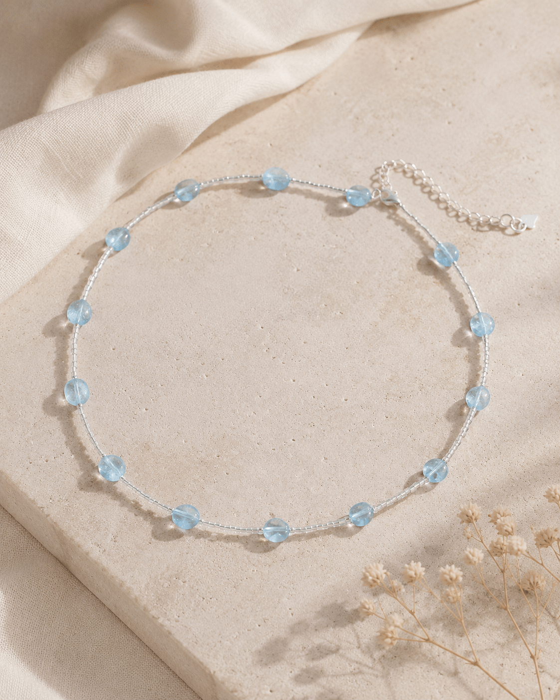 Aquamarine jewelry styling set by LUNARAE