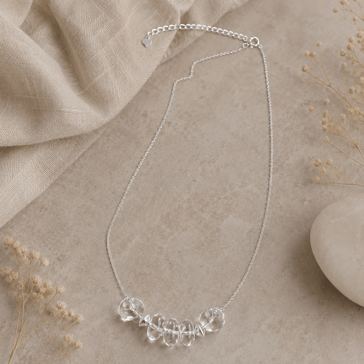 Clear quartz jewelry styling set by LUNARAE