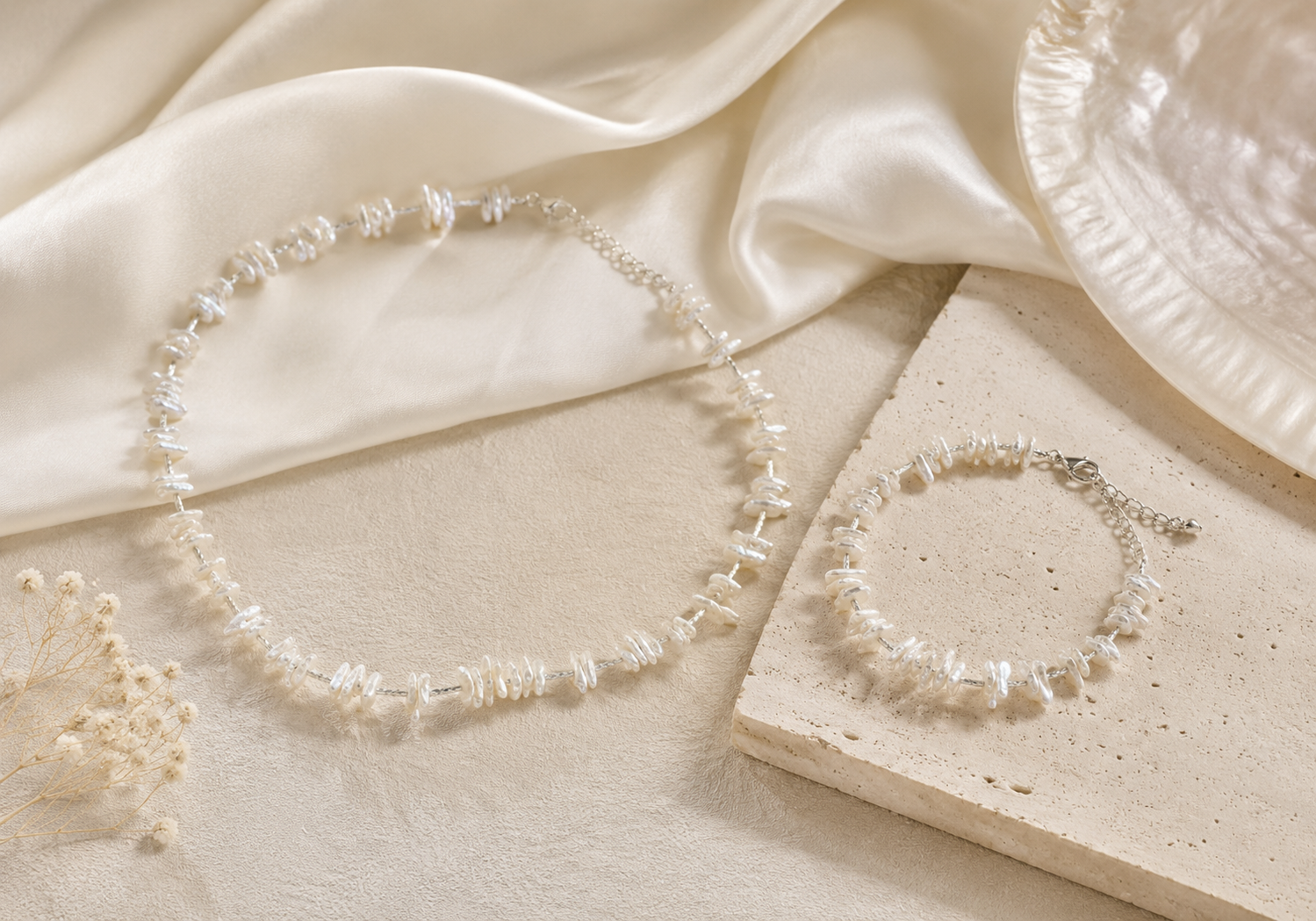 Baroque pearl jewelry for the Grace collection by LUNARAE