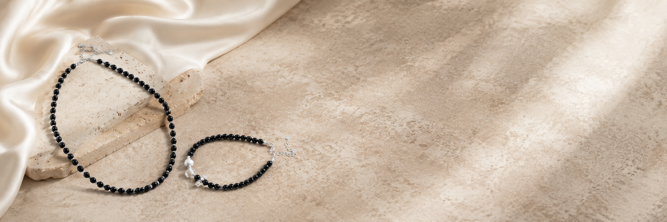 Black onyx jewelry collection hero image by LUNARAE