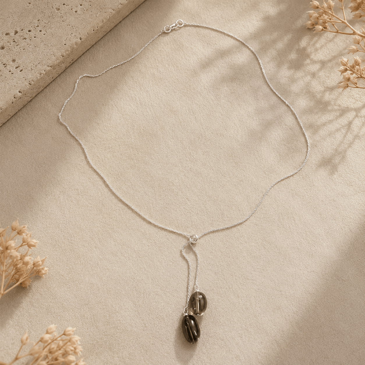 Smoky quartz jewelry styling set by LUNARAE