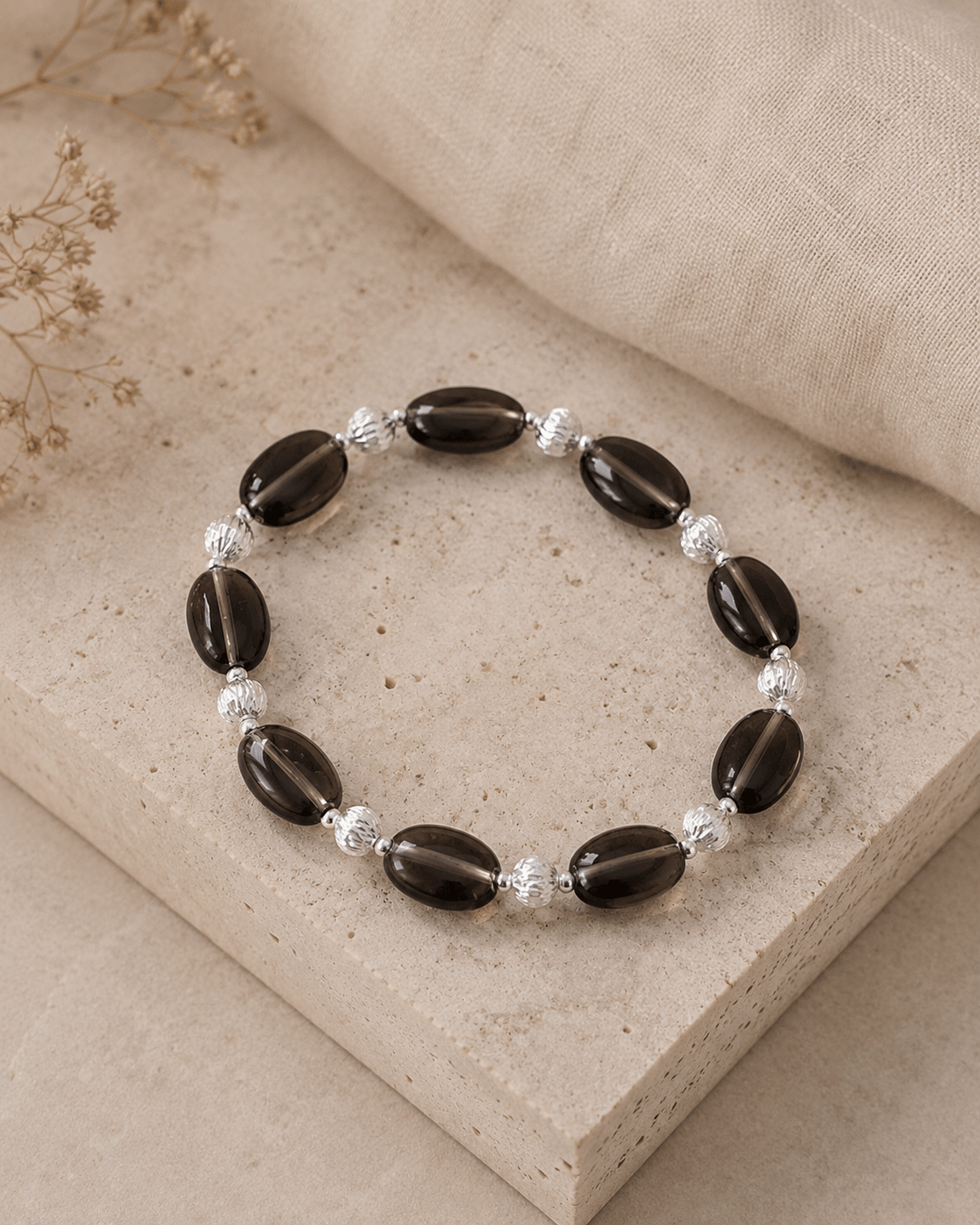 Smoky quartz jewelry styling set by LUNARAE